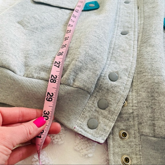 Vintage 80s 90s Magenta & Grey Reversible Puffer Windbreaker - Picture 11 of 11